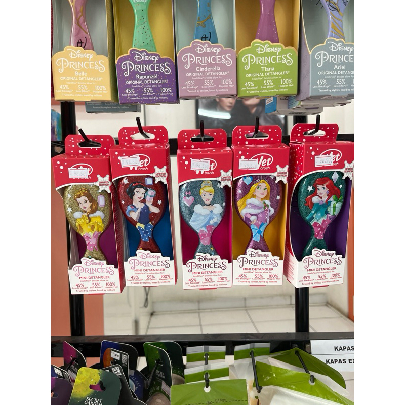 Sisir Wet Brush Mini | Sisir Anti Rontok Wet Brush | Sisir Disney Princess | Sisir Anak