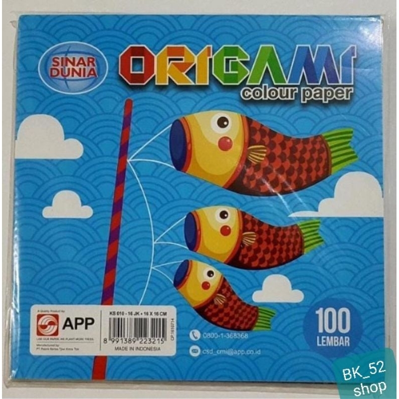 

Kertas Lipat Origami Sidu 16cm isi 100 lembar