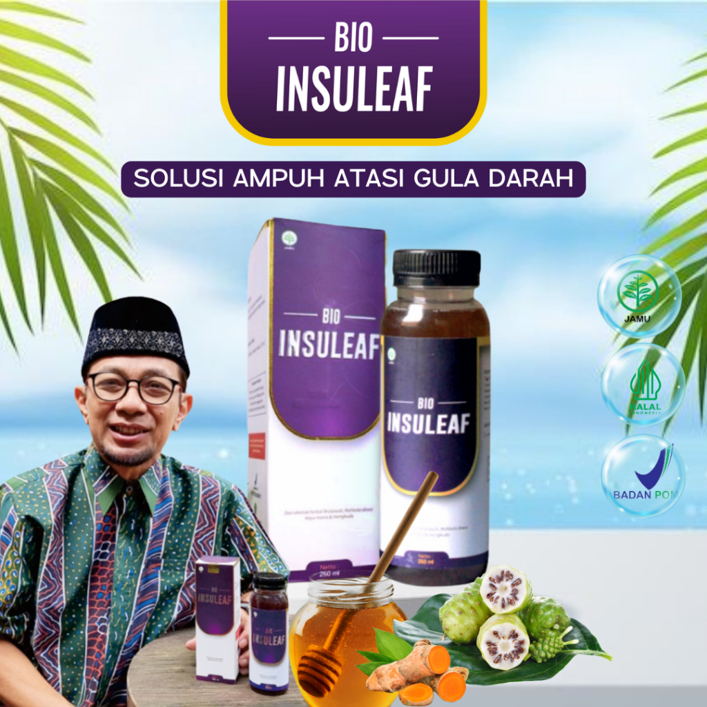 

BIO INSULEAF - Herbal Alami Cegah Diabetes Tingkatkan Daya Tahan Tubuh Bantu Turunkan Gula Darah Cegah Kencing Manis Asam Urat ORIGINAL 100% DISTRIBUTOR RESMI