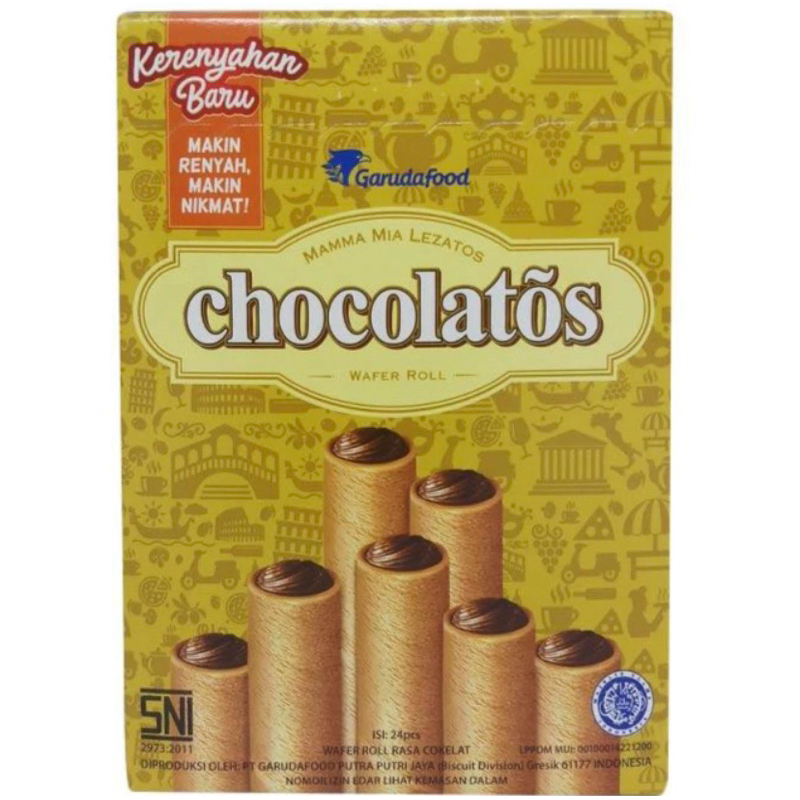 

Chocolatos Wafer Roll Isi 24pcs
