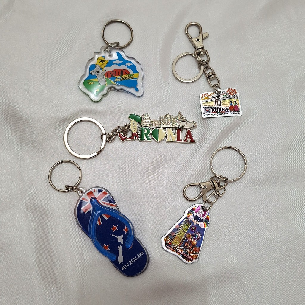 Gantungan Kunci Australia Korea Roma New Zealand