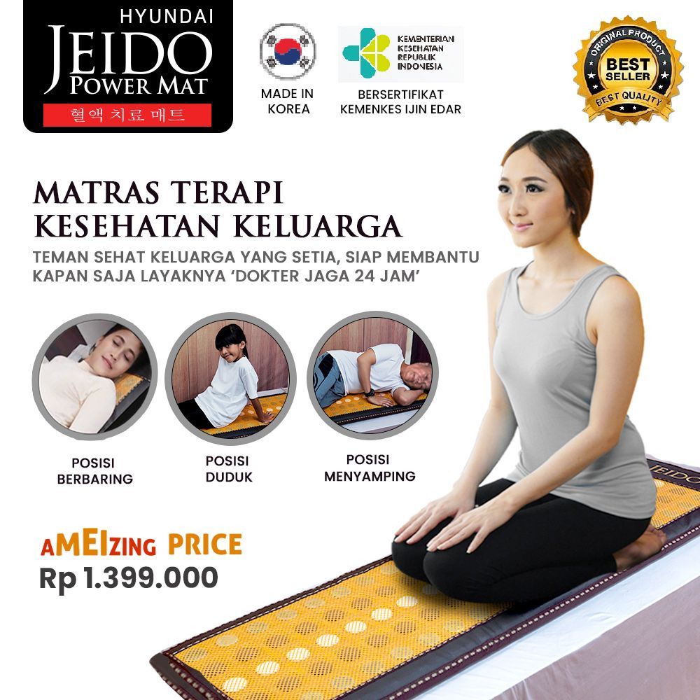 Matras Jeido Kasur Terapi Panas Kesehatan Refleksi Pijat Sakit Otot-5