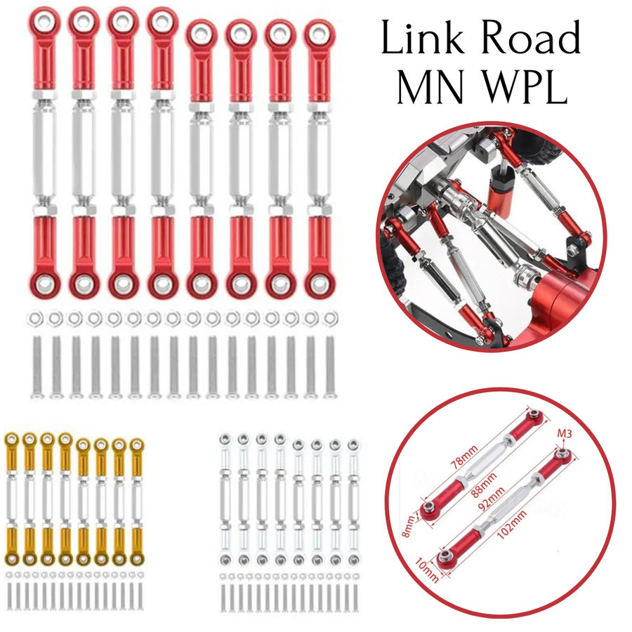 Part RC Upgrade Metal Chassis Link Rod Arm Susspension MN WPL