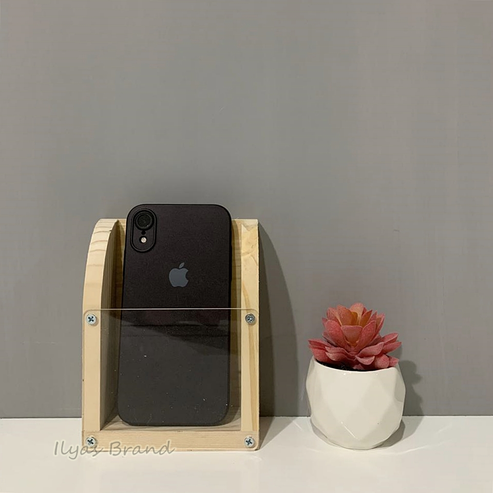 Rak Remot Kayu AKRILIK Gantung Aesthetic / Rak Hp Estetik Tempel Dinding 1 Slot