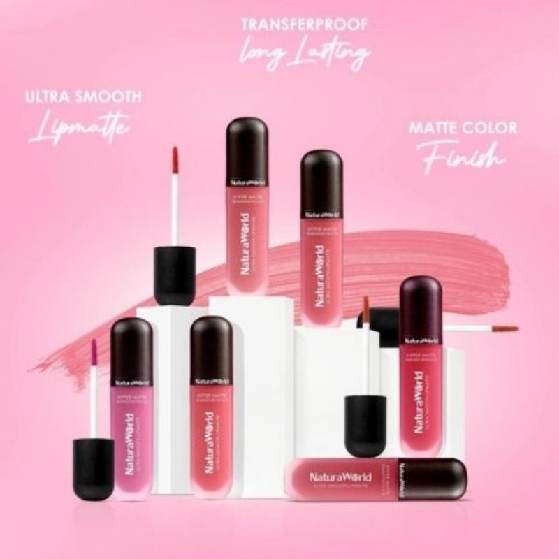 Lipstik Natura world,Lipstik transferproof.