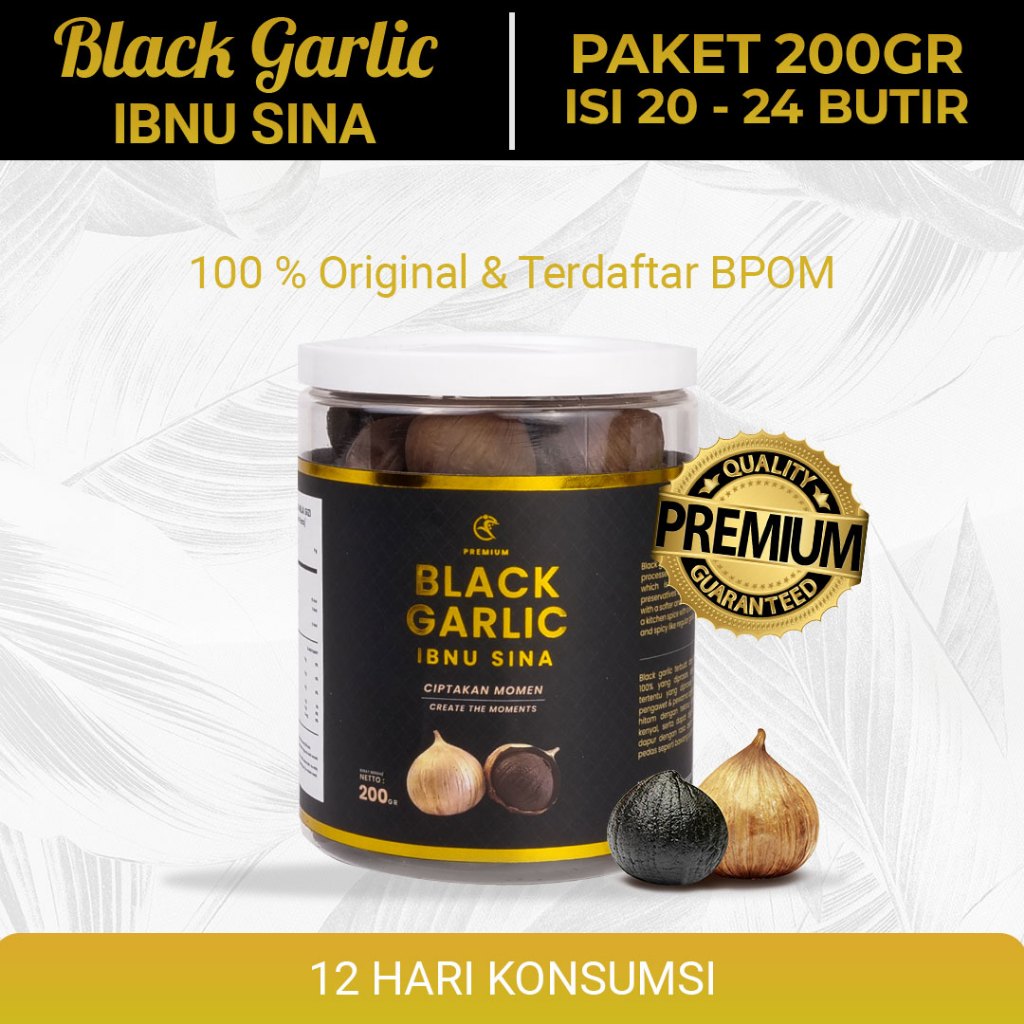 

(BAWANG TUNGAL) BAWANG HITAM BLACK GARLIC IBNU SINA 200gr / SOLO BLACK GARLIC BAWANG LANANG HITAM TUNGGAL OBAT HERBAL / PREMIUM BLACK GARLIC FERMENTASI ALAMI 100% ORIGINAL