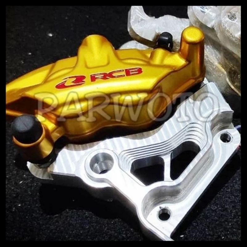 Bracket Breket Pangkon Kaliper Cakram Depan Standar RCB S3 Bottom Shock Kawasaki Ninja RR R S SS Gor