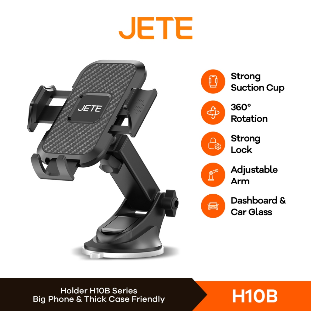 Car Holder JETE H10B HP Dasboard & Kaca Depan Mobil Universal