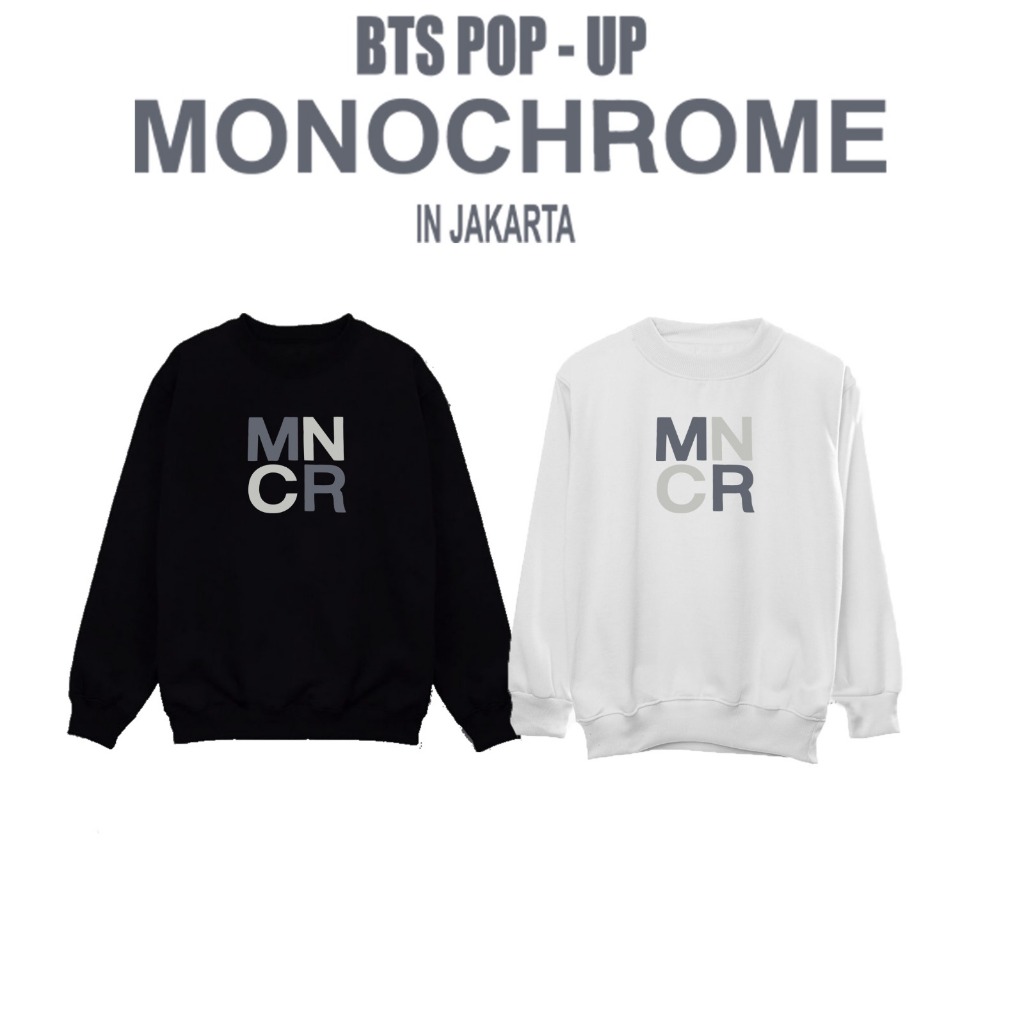 Sweater basic Bangtan MNCR Sablon Depan free Foto