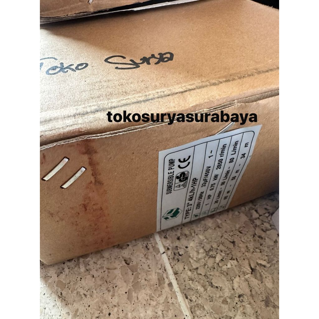 Pompa Submersible HCL Casing Sumur 3" Output 11/2" + Kabel 55 meter 1 HP/// HCL SUBMERSIBLE PUMP 3" 