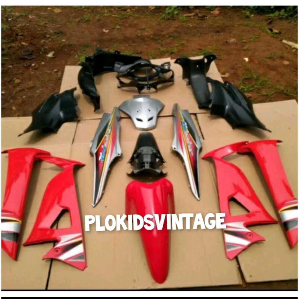 FULL SET BODY HALUS KASAR SUPRA FIT NEW FIT X FIT S MERAH SILVER