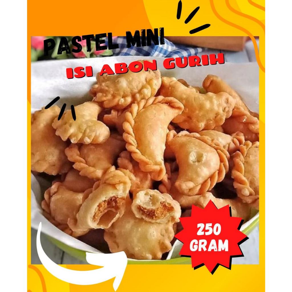 

PASTEL MINI ISI ABON GURIH KEMASAN 250GRAM BISA BAYAR DITEMPAT