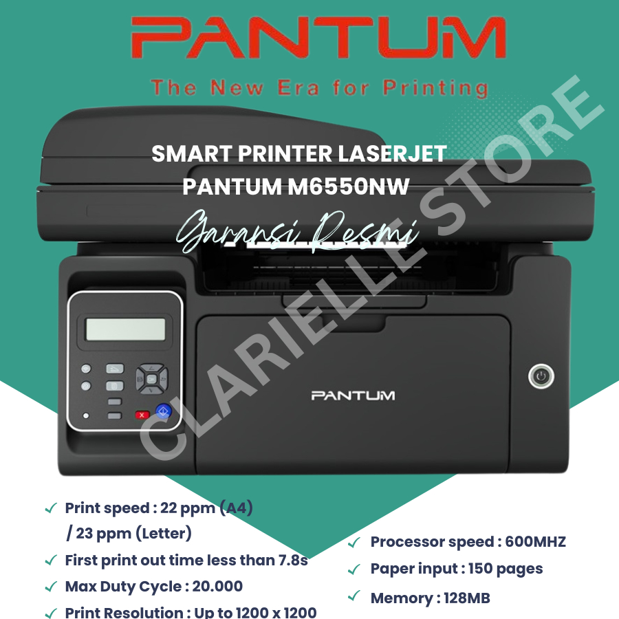 PANTUM M6550NW Printer Laserjet Multifungsi Mono Print, Scan, Copy, Wifi & ADF