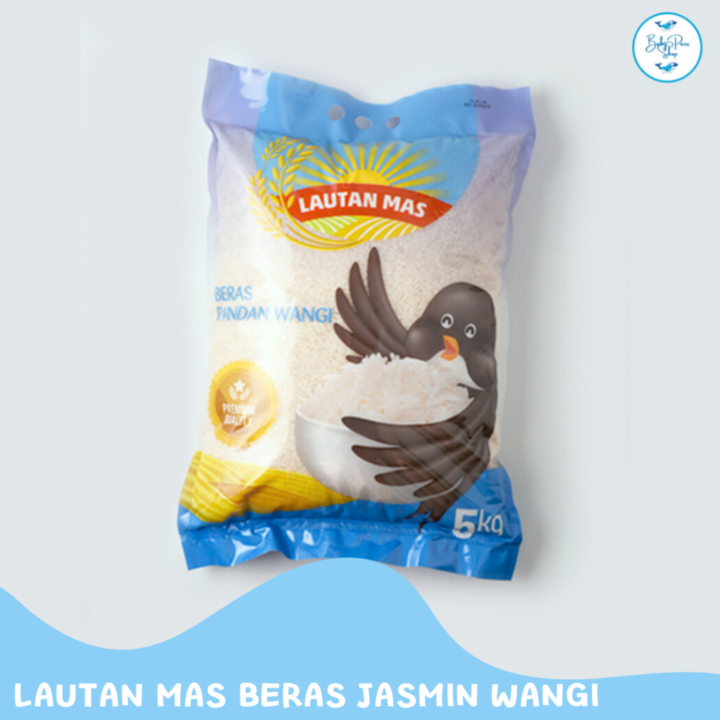 Beras Jasmine Wangi Lautan Mas 5Kg | babypausshop - BERAS NASI - NASI MAKANAN - BERAS WANGI