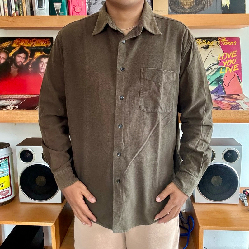 Long Sleeved Shirt Uniqlo Flanel Polos | Kemeja Over Sized Flanel Original