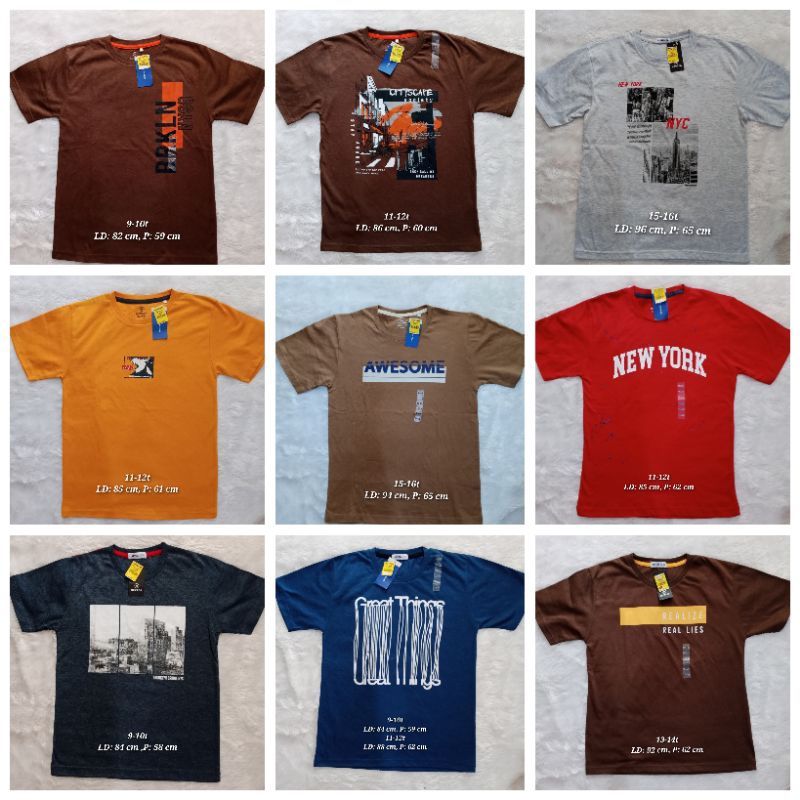 Kaos Anak Nevada Part 2 Size 9-10t -13-14t