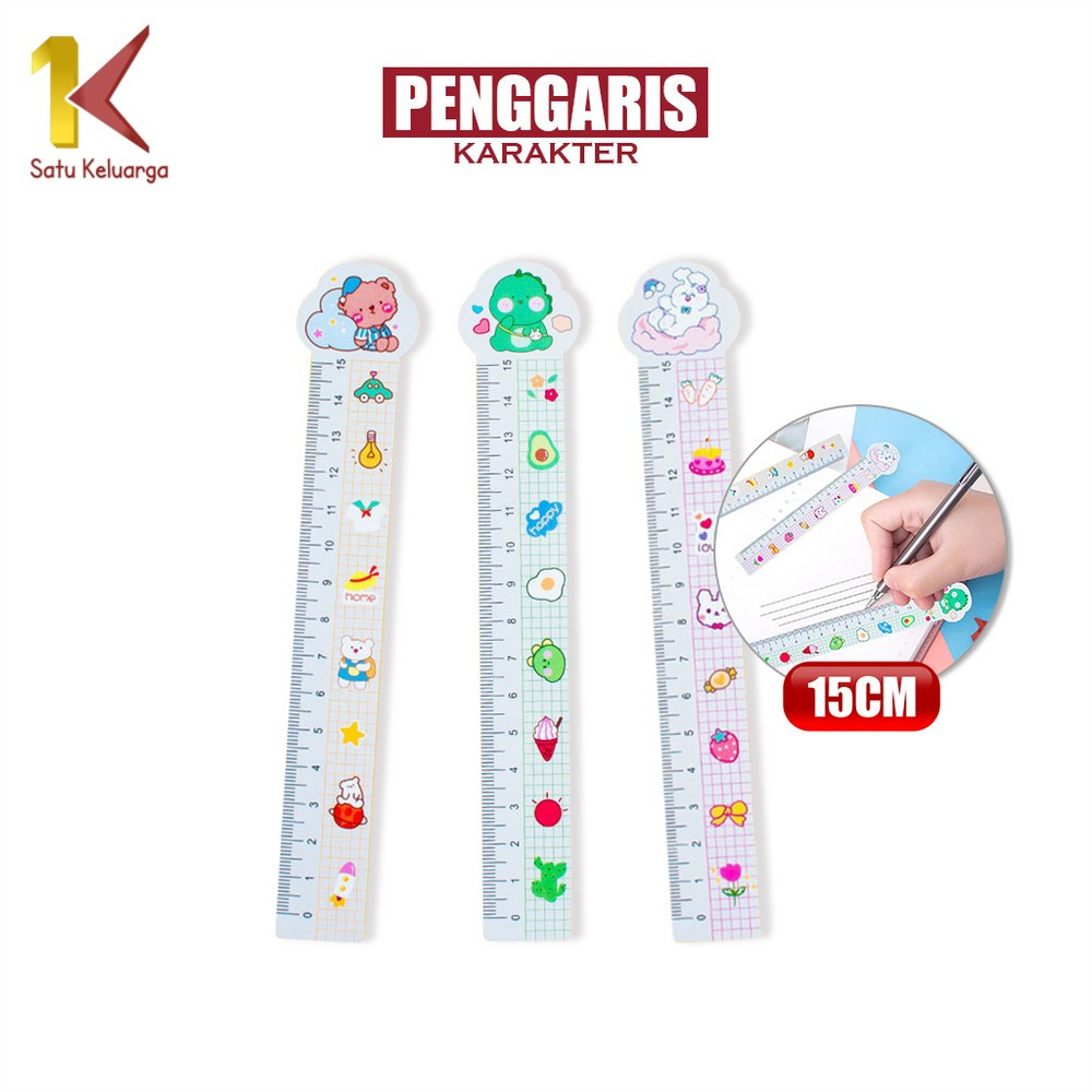 

Satu Keluarga Penggaris Plastik 15cm Anak Pelajar Karakter Lucu A91 Plastic Ruler Cartoon Alat Tulis Sekolah / Penggaris Lucu Pelajar