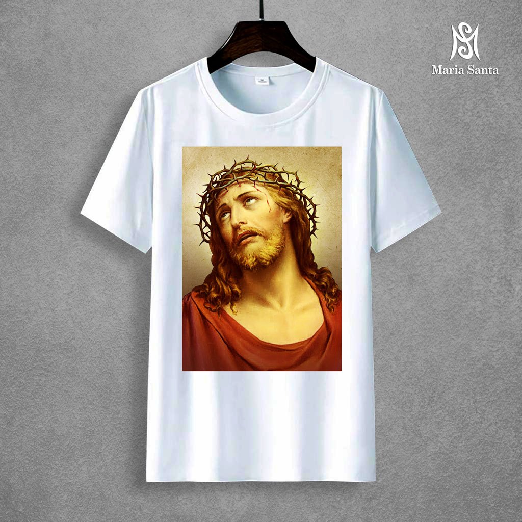 kaos Yesus Mahkota Duri PUTIH