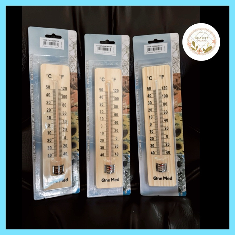Thermometer Ruangan Kayu Alat Pengukur Suhu Ruangan