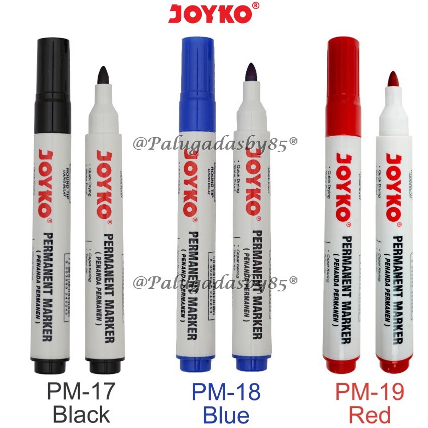 

1 Pak Isi 12 Pcs JOYKO Permanent Marker JOYKO PM17 PM18 PM19 Spidol Permanen Joyko PM17 Joyko PM17 Joyko PM 17 ART T2V2