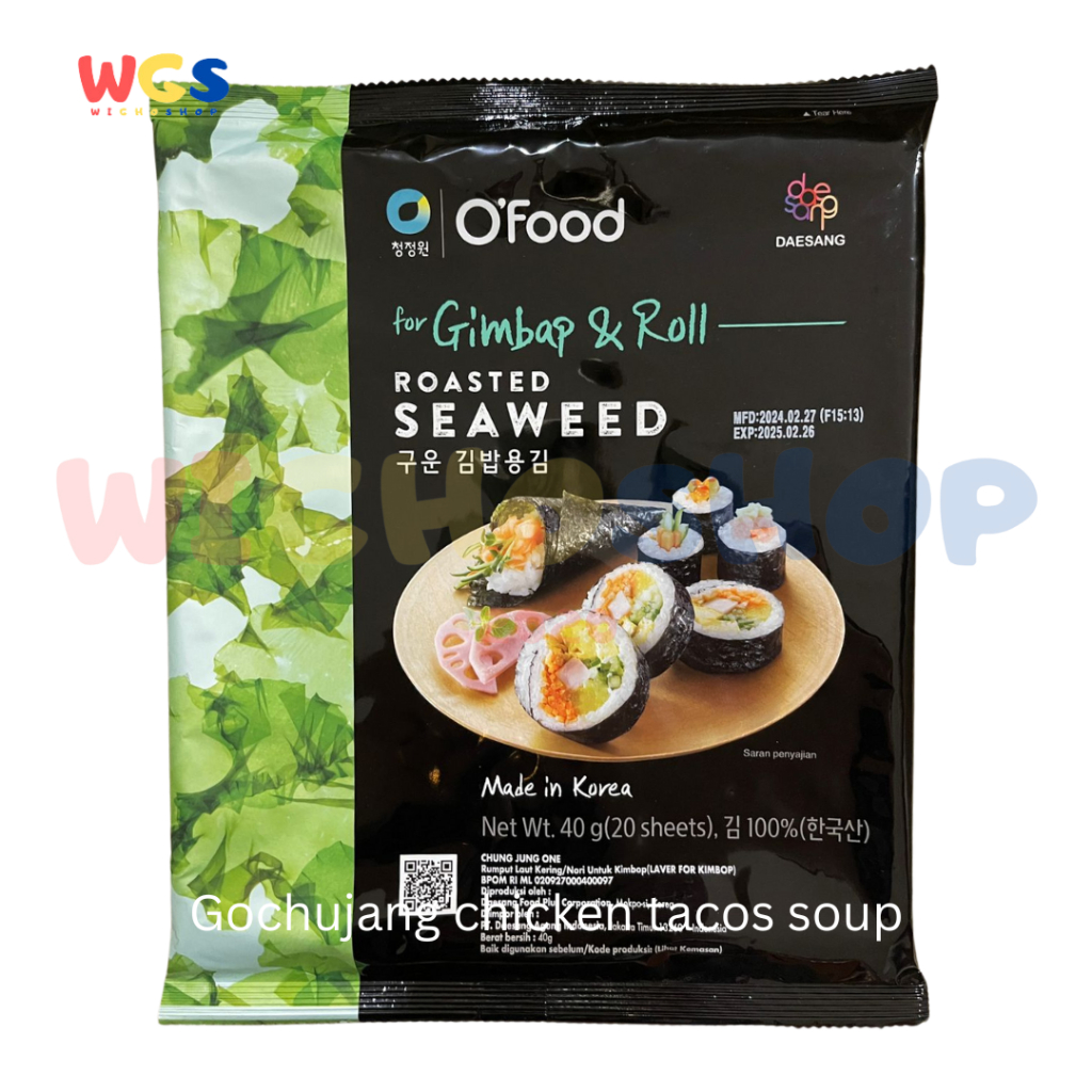 

O'Food Nori Roasted Seaweed For Gimbap & Roll 40g - 20 Sheets - Rumput Laut Kering