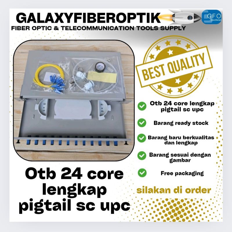 otb 24 core lengkap pigtail sc upc / otb 24 core / otb 24 core lengkap