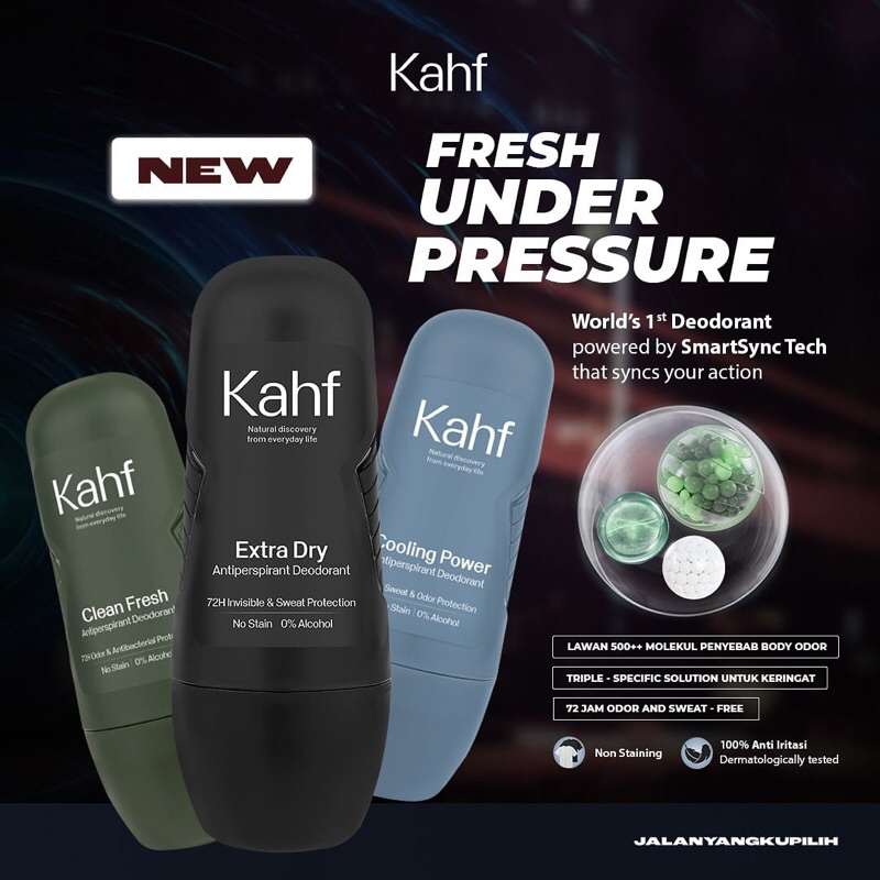 KAHF Antiperspirant Deodorant Roll On - Deodoran Kahf - Kahf Roll On - Deo Kahf