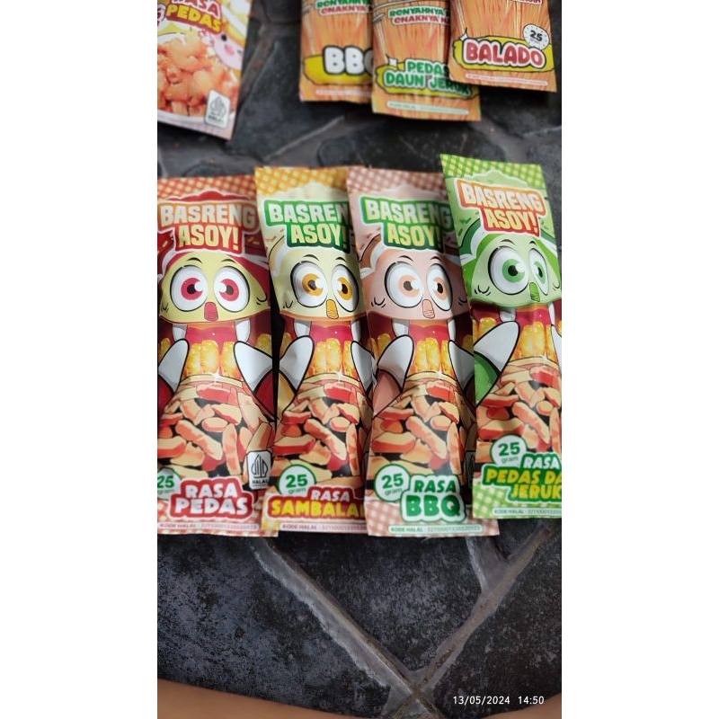 

Basreng Asoy/balado/pedas daun jeruk/pedas/BBQ 25gr