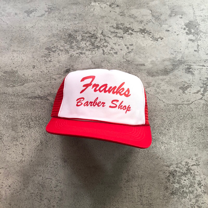 topi trucker hat franks barber shop