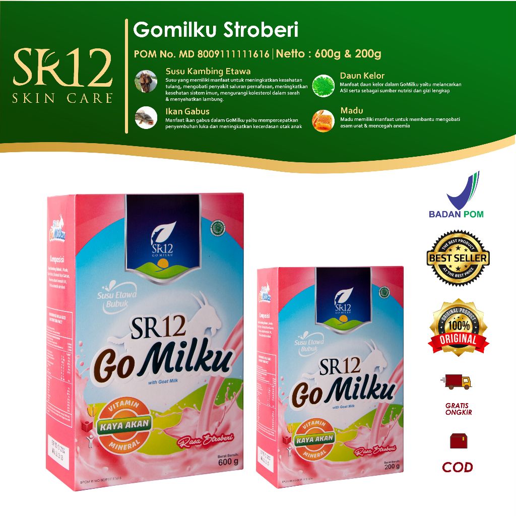 

SR12 TANJUNG PINANG_SR12 GOMILKU STROBERI / SUSU KAMBING RASA STRAWBERRY / SUSU KAMBING ETAWA KUALITAS PREMIUM / IMUN BOOSTER