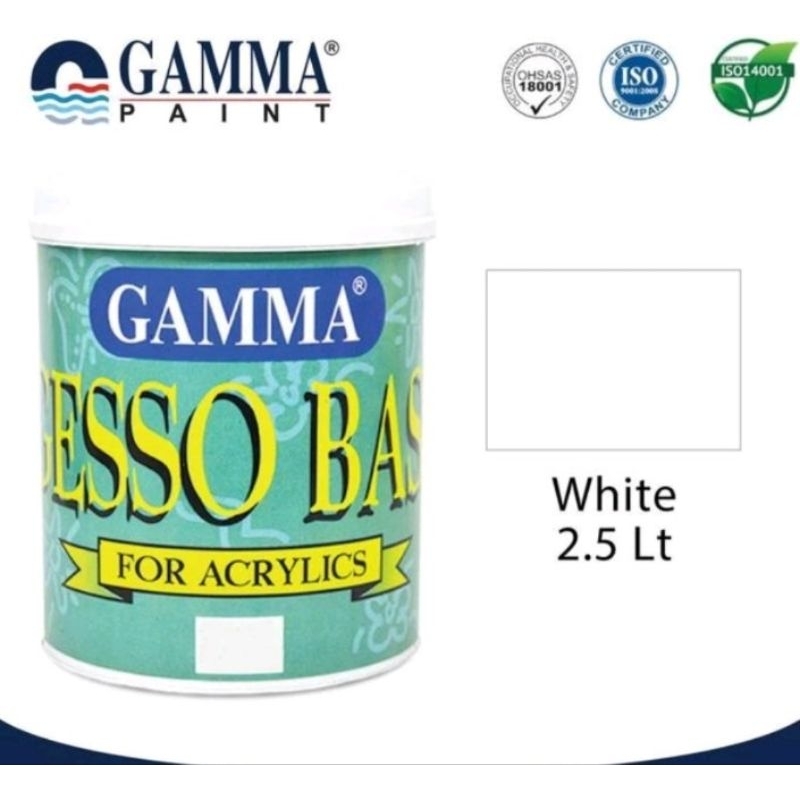 GESSO BASE A WHITE/GESSO BASE  A PALIKANAN/CAT DASAR GAMMA/CAT TEMBOK SEMI KILAP/CAT DASAR WASH GAMM