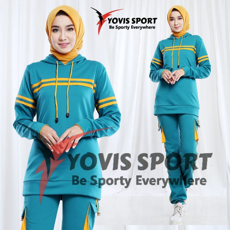 KODE M15A Setelan Olahraga Wanita Korean Style Celana Panjang Setelan Senam Wanita Baju Aerobik Wani