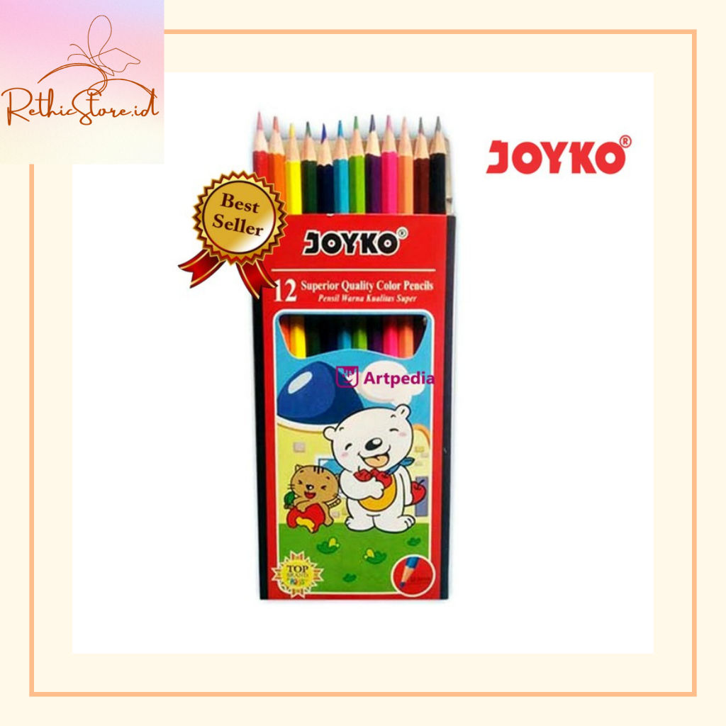 

1 Set Pensil Warna Isi 12pcs Joyko CP-12PB - 12 Warna Color Pencil CP12