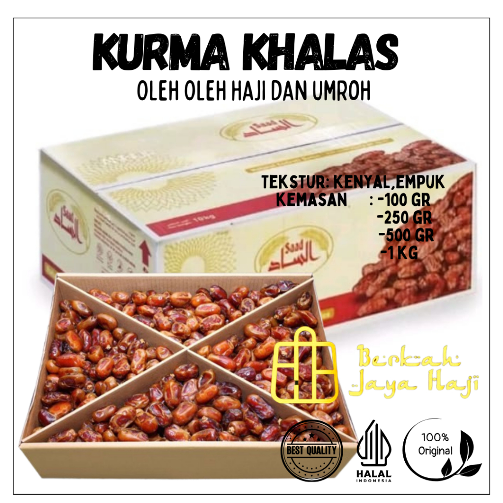 

KURMA KHALAS 1kg best quality harga grosir