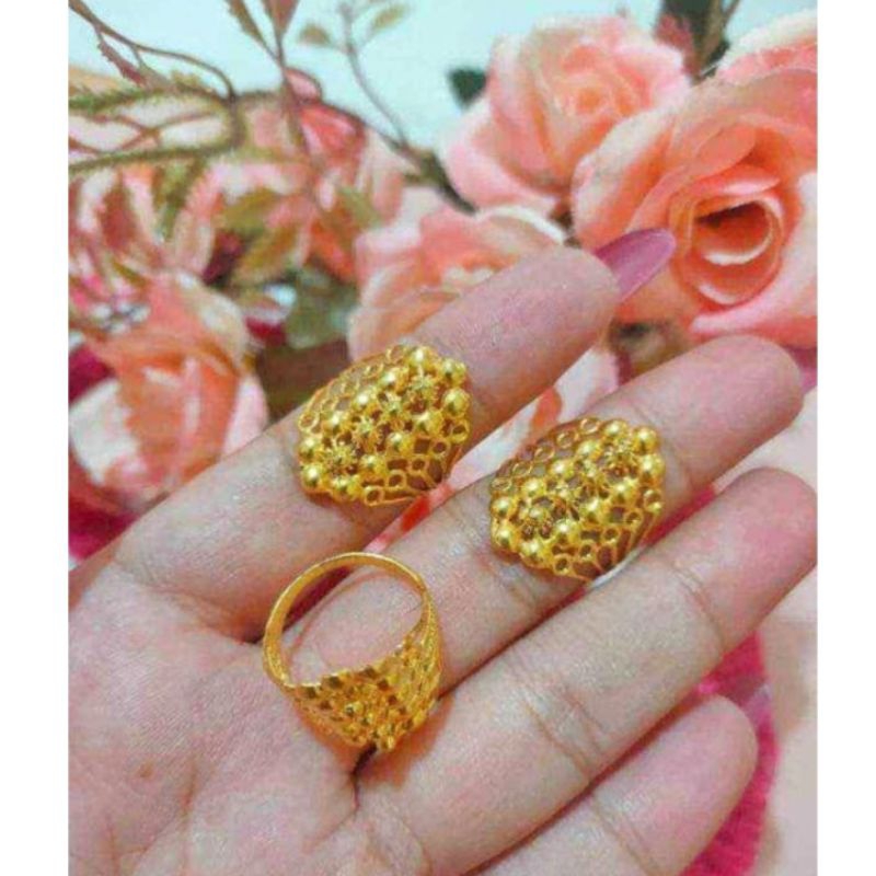 COD CINCIN AKSESORIS PERHIASAN wanita LAPIS EMAS MURNI 24k