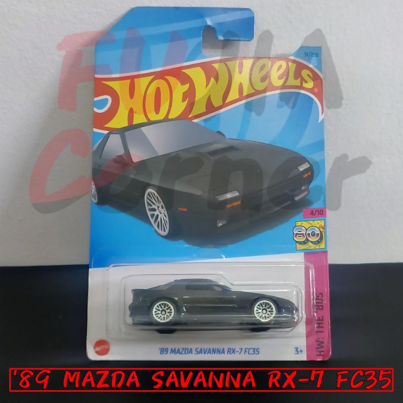 Hotwheels '89 Mazda Savanna RX-7 FC35 - Hitam