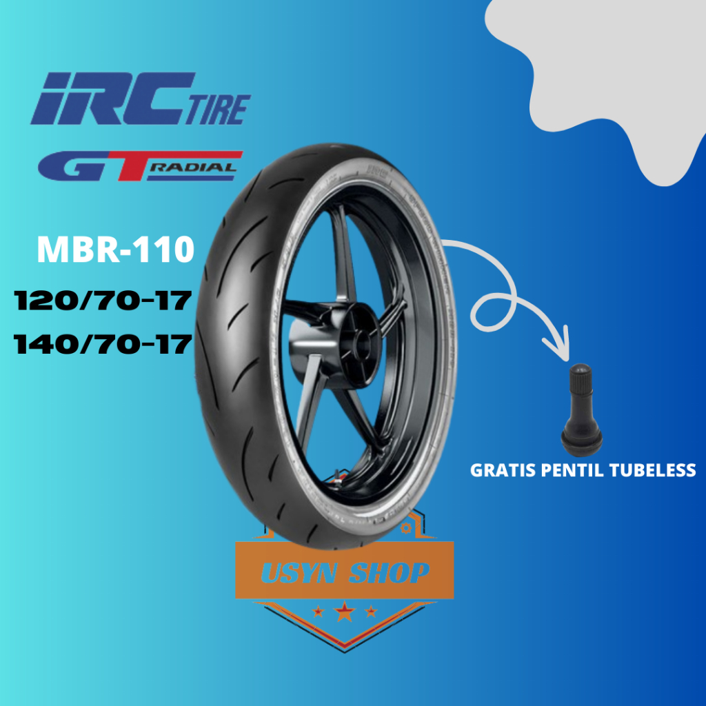 Ban Luar Motor Sport IRC MBR110 RING 17 // 120/70-17  140/70-17 // BAN TUBELESS RACING SOFT COMPOUND