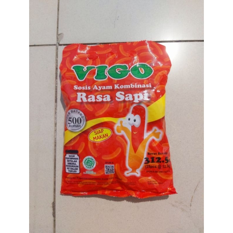 

[1 PACK] Vigo Sosis Ayam Kombinasi Rasa Sapi Isi 25 x 12,5 g