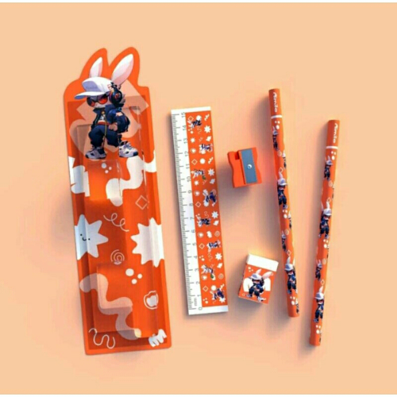 

[READY] Pensil Set Anak 5in1 Set Alat Tulis Pensil Lucu Dan Penghapus Untuk Tempat Pensil Buku Tulis Sekolah