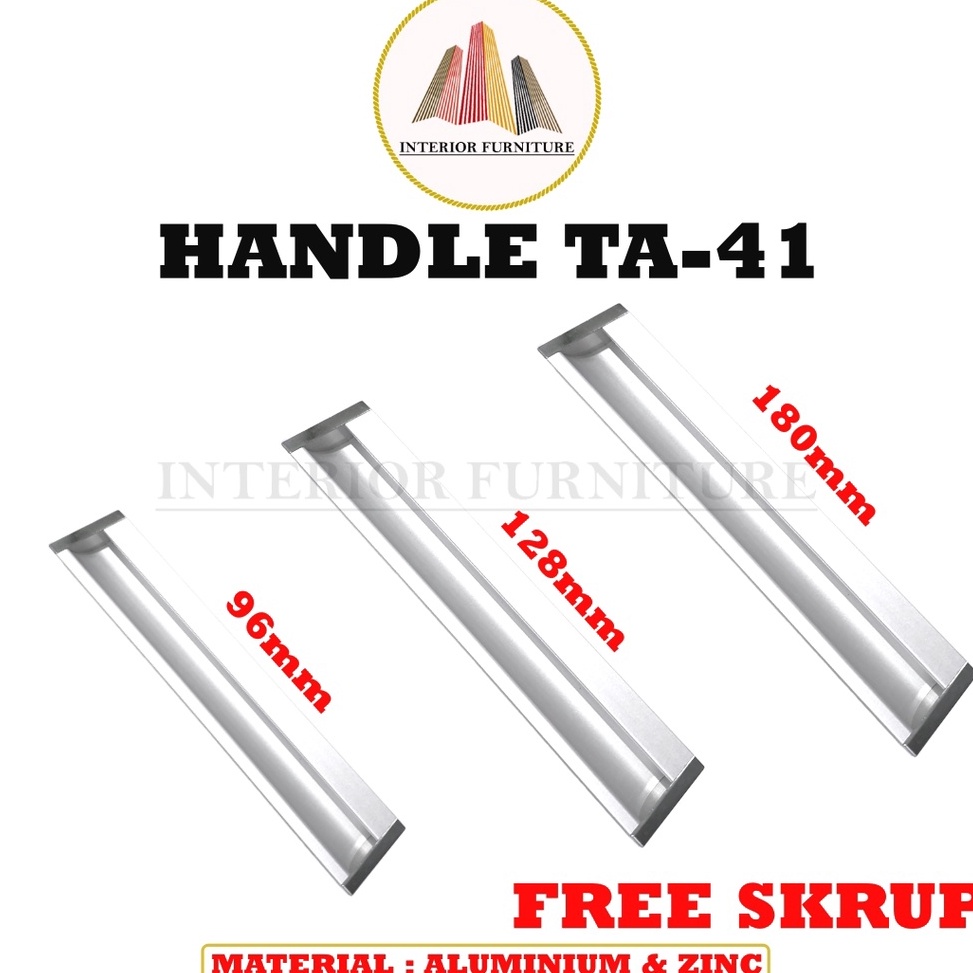 Sip Handel Tarikan TA41 HUBEN minimalis  Tarikan Pintu Lemari Aluminium  Handle Laci Dapur Sliding G
