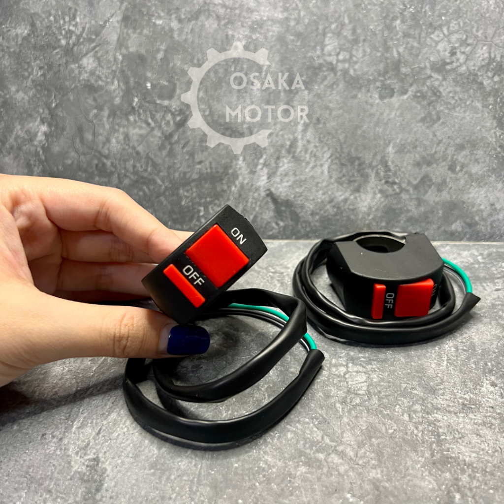 Saklar On Off Stang Motor 2 mode Universal Switch On Off Lampu Sepeda Motor Vario Beat Scoopy Supra 