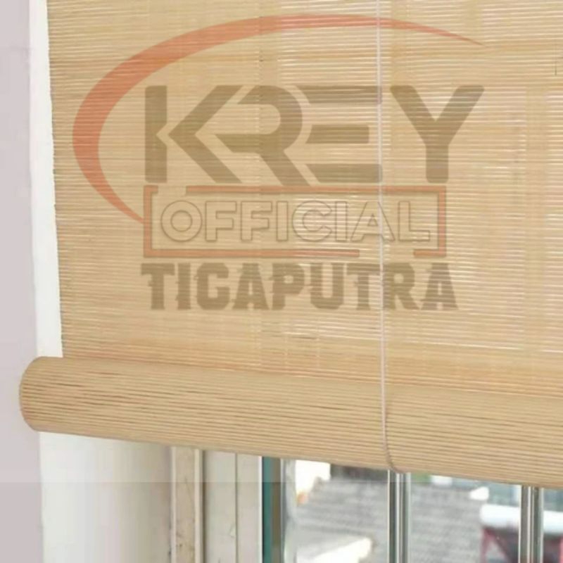 Tirai Lidi bambu/ Krey Bambu Gulung Bentuk Lidi uk 2mm Lebar 60cm