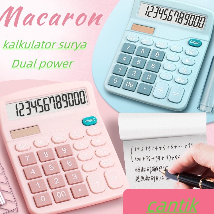 

Flash Update KALKULATOR 837s 12 Digit PINK BLUE Two Power Caclulator Check Double Power