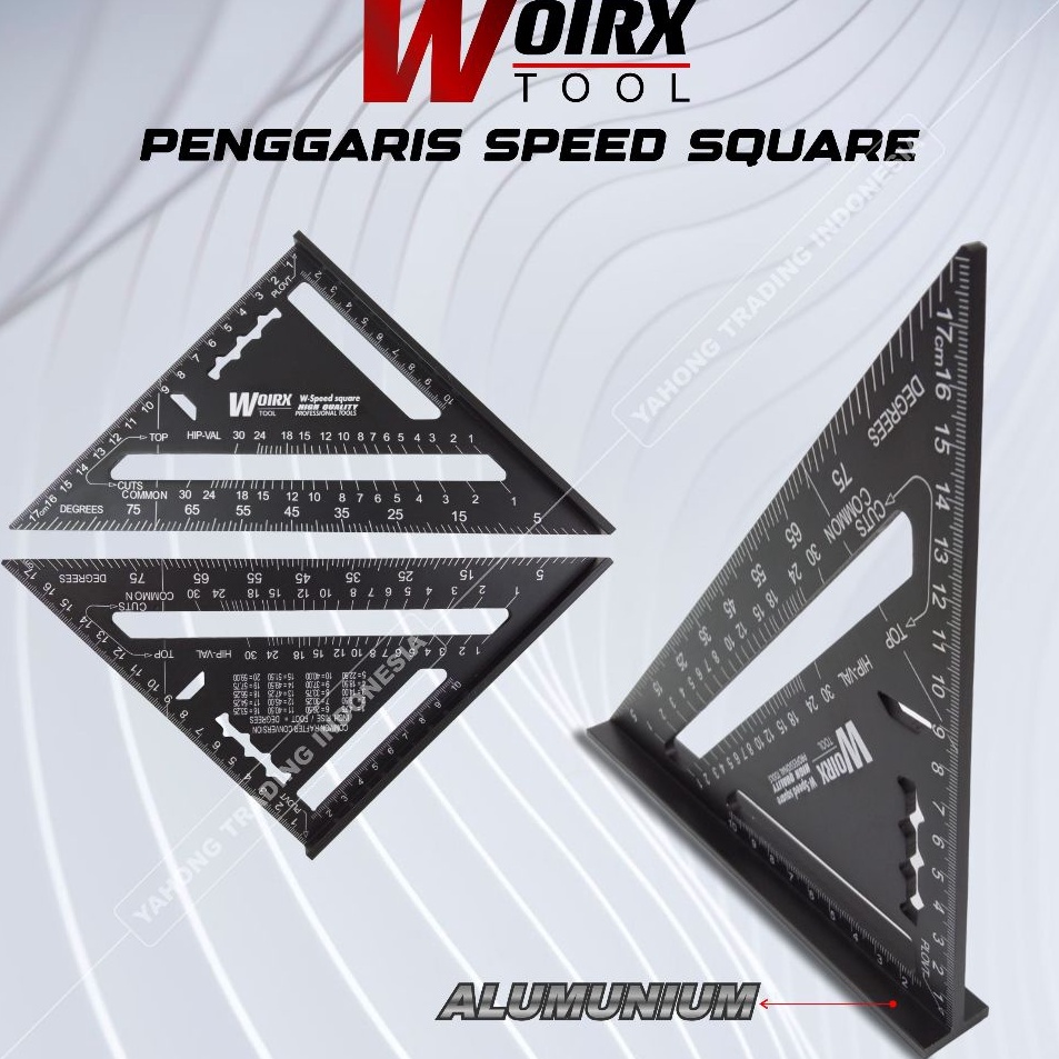 

Paket Meriah Speed Square 7 inch Black Penggaris Siku Segitiga