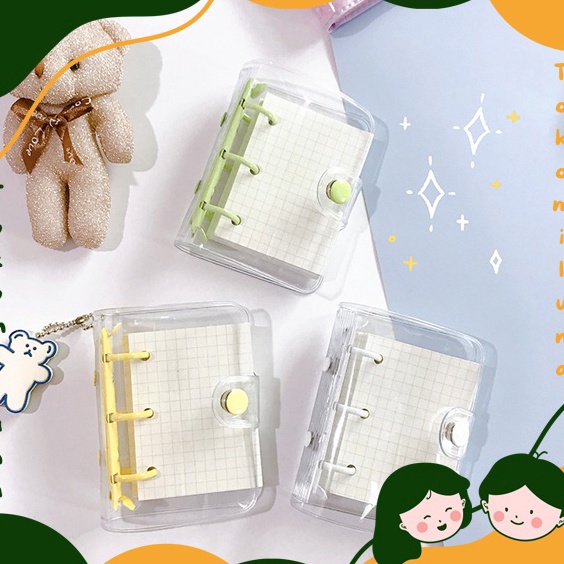 

Murah Terupdate Binder mini polos 3 ring termasuk isi kertas refill 8 lembar aesthetic lucu cute journaling DIY bujo jurnal notebook loose leaf transparan HB129