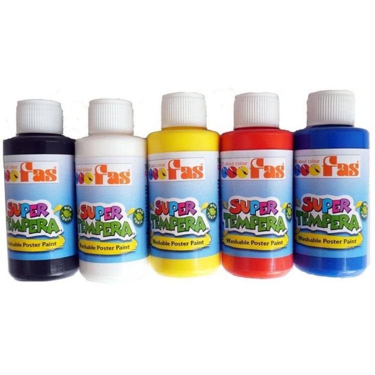 

Murah Terbatas Fas Super Tempera 3 ml Set 5 pcs Washable Finger Paint Cat Air Anak Non Toxic Made New Zealand