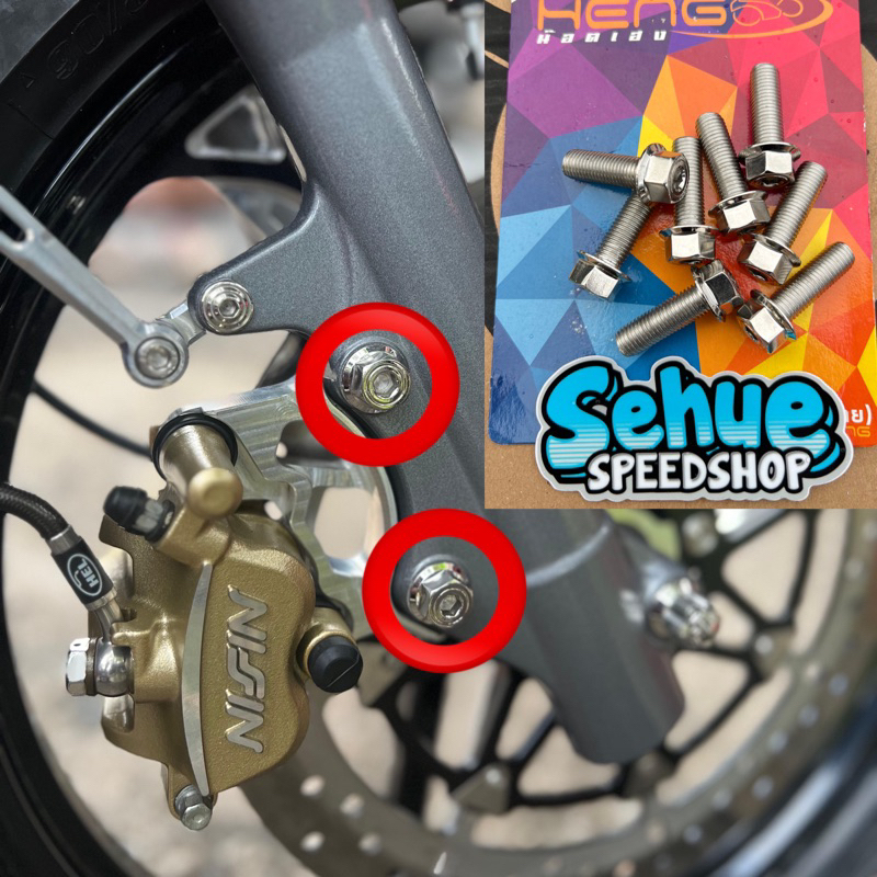 Baut stainless breket kaliper fizr / jupiter (isi 2)