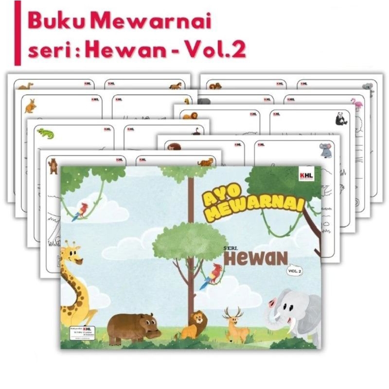 

KHL- Buku Mewarnai Anak / Drawing Book - Seri Hewan Volume 2