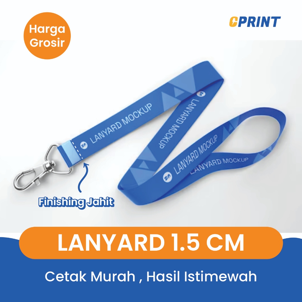 

Lanyard Custom Tali ID Card Cetak 2 Sisi Uk 1,5cm Pre-Order 7 Hari Bahan Tissue Premium