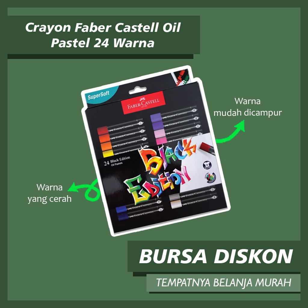 

Crayon Black Edition Oil Pastel Series Faber Castell Krayon Mewarnai Crayons Color Colour